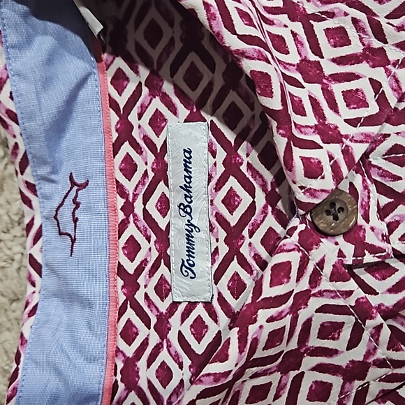 Tommy Bahama Men's XL Diamond Tides Festival Short Sleeve Silk Shirt Like New - Picture 5 of 8